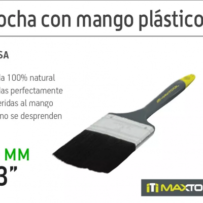 Brocha con Mango Plástico Maxtool 3 Pulg.