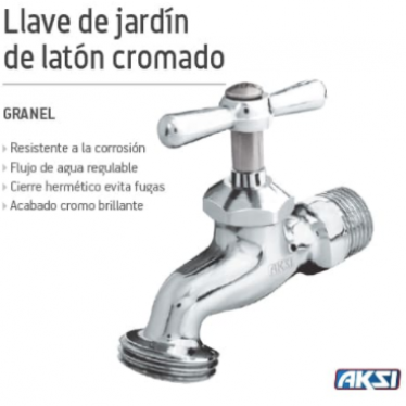 LLave Jardin Aksi Cromada 1/2