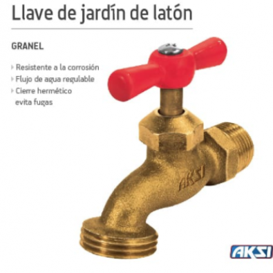 Llave Jardín Aksi Laton 1/2
